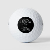 Frohe Weihnachts-Vater Personalisierter Name Golfball (Vorderseite)