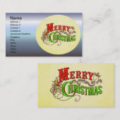Frohe Weihnachts Vintag Card Slogan Visitenkarte (Vorne/Hinten)