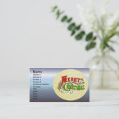 Frohe Weihnachts Vintag Card Slogan Visitenkarte (Stehend Vorderseite)