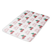 Frohe Weihnachts-Vintag-LKW Badematte (Schrägansicht)