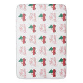 Frohe Weihnachts-Vintag-LKW Badematte (Vorderseite Vertikal)