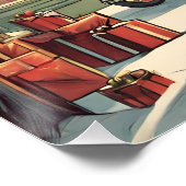 Frohe Weihnachts-Vintag-Stadträte Poster (Ecke)