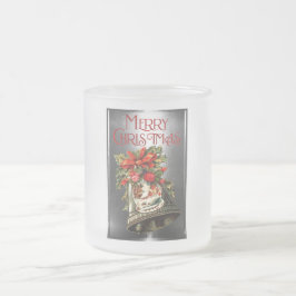 Frohe Weihnachts-Vintage Weihnachts-Bell Design Mattglastasse