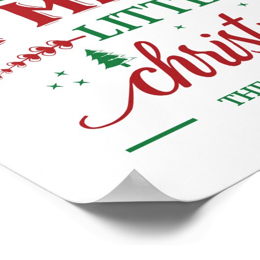 Frohe Weihnachts-Wall-Art Print Wohngestaltung Pos Poster (Ecke)