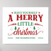 Frohe Weihnachts-Wall-Art Print Wohngestaltung Pos Poster (Vorne)