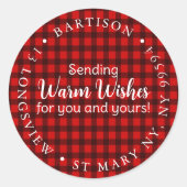 Frohe Weihnachts warm wünscht Unternehmen Marketin Runder Aufkleber (Vorderseite)