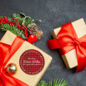 Frohe Weihnachts warm wünscht Unternehmen Marketin Runder Aufkleber