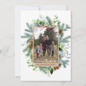 Frohe Weihnachts Wasserfarbe Foto-Karte (Vorderseite)