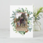 Frohe Weihnachts Wasserfarbe Foto-Karte (Stehend Vorderseite)