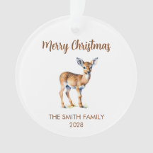 Frohe Weihnachts-Wasserfarbe Hirsche Familie Foto