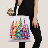 Frohe Weihnachts Wasserfarbe Tote Tasche (Von Nahem)
