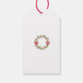 Frohe Weihnachts Wasserfarbe Weihnachtsbaum-Karte Geschenkanhänger (Rückseite)