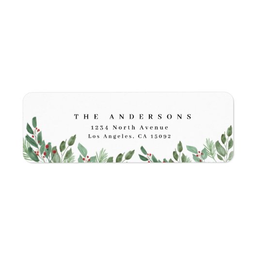 Frohe Weihnachts-Wasserfarbenkennzeichnung (Vorne)