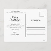 Frohe Weihnachts Weihnachts-Feiertag Postkarte (Rückseite)