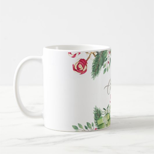 Frohe Weihnachts Weihnachts-Weihnachtsgeschenk-Wei Kaffeetasse (Links)
