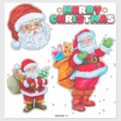 Frohe Weihnachts-Weihnachtsaufkleber Aufkleber (Blatt)