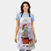 Frohe Weihnachts-Weihnachtsbär-Schürze Schürze (Getragen)
