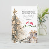 Frohe Weihnachts-Weihnachtsbaum-Gedicht Grußkarte Ankündigung (Stehend Vorderseite)