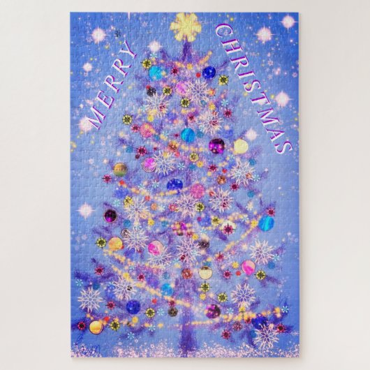 Frohe Weihnachts-Weihnachtsbaum - Ihr Geschenk Puzzle (Vertikal)