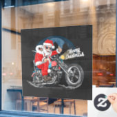 Frohe Weihnachts-Weihnachtsbiker-Fensterklammer Fensteraufkleber (Café-Fenster)