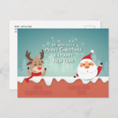 Frohe Weihnachts-Weihnachtsfamilie Feiertagspostkarte (Vorne/Hinten)