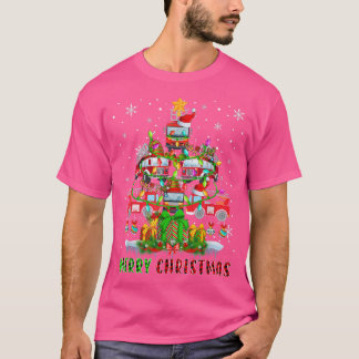 Frohe Weihnachts-Weihnachtsfeuer LKWs Xmas Tree Li T-Shirt
