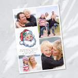 Frohe Weihnachts-Weihnachtsfoto-Collage Feiertagskarte<br><div class="desc">Diese schöne Ferienkarte kann mit Ihrem Familiennamen und Ihren Fotos personalisiert werden</div>
