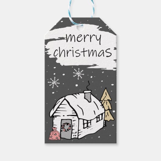 Frohe Weihnachts-Weihnachtsgeschenk-Tag Geschenkanhänger (Vorderseite)