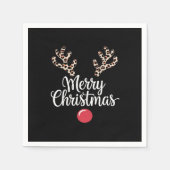 Frohe Weihnachts-Weihnachtsgeschenke für Reindeer Serviette (Vorderseite)