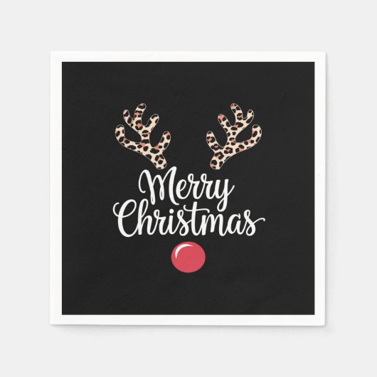 Frohe Weihnachts-Weihnachtsgeschenke für Reindeer Serviette (Vorderseite)