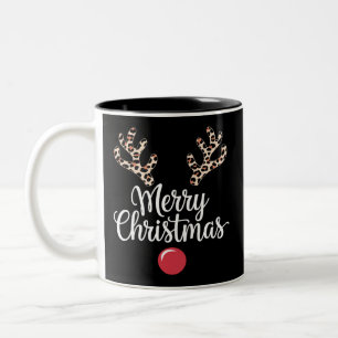 Frohe Weihnachts-Weihnachtsgeschenke für Reindeer Zweifarbige Tasse
