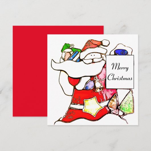 Frohe Weihnachts-Weihnachtskarte (Vorne/Hinten)