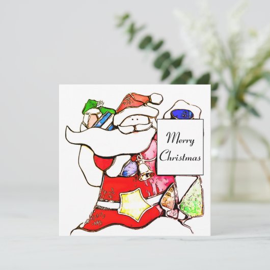 Frohe Weihnachts-Weihnachtskarte (Stehend Vorderseite)