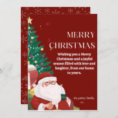 Frohe Weihnachts-Weihnachtskarte Feiertagskarte (Vorne/Hinten)