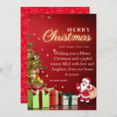 Frohe Weihnachts-Weihnachtskarte Feiertagskarte (Vorne/Hinten)