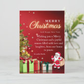 Frohe Weihnachts-Weihnachtskarte Feiertagskarte (Stehend Vorderseite)