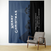 Frohe Weihnachts-Weihnachtskrippe Hintergrund Wandteppich (Beispiel)