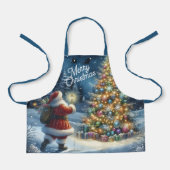 Frohe Weihnachts-Weihnachtsmann-Allround-Print-Sch Schürze (Vorderseite)