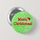 Frohe Weihnachts-Weihnachtsmann-Hutschaltfläche Button (Vorne & Hinten)