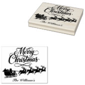 Frohe Weihnachts-Weihnachtsmann mit Namen Gummistempel (Stempel)