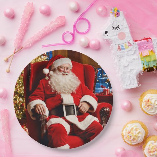 Frohe Weihnachts-Weihnachtsmann-Papierplatte Pappteller (Party)