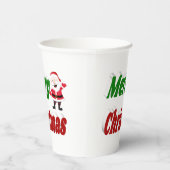 Frohe Weihnachts-Weihnachtsmann-Typografie Pappbecher (Rechts)