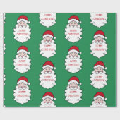 Frohe Weihnachts-Weihnachtsmann-Umschlagpapier Geschenkpapier (Flach)