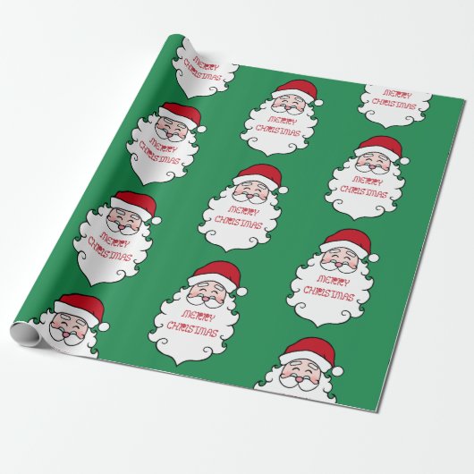 Frohe Weihnachts-Weihnachtsmann-Umschlagpapier Geschenkpapier (Ungerollt)