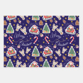 Frohe Weihnachts-Weihnachtsmann-Umschlagpapier Geschenkpapier Set (Vorderseite)