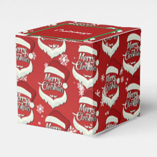 Frohe Weihnachts-Weihnachtsmannmütze Cube Geschenkschachtel