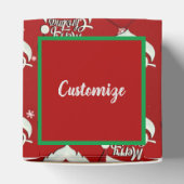 Frohe Weihnachts-Weihnachtsmannmütze Cube Geschenkschachtel (Oben)