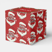 Frohe Weihnachts-Weihnachtsmannmütze Cube Geschenkschachtel (Rückseite)