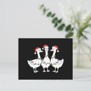 Frohe Weihnachts-Weihnachtsmannmütze Ducks Holiday Feiertagspostkarte