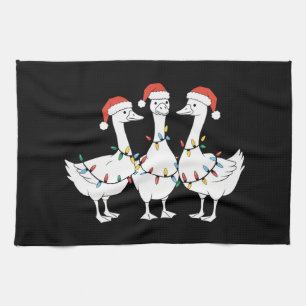 Frohe Weihnachts-Weihnachtsmannmütze Ducks Holiday Geschirrtuch